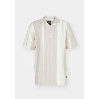 Afbeelding van Only &amp; Sons Scaiden Striperesort NOOS Overhemd, Heren, Maat: Small, Vintage khaki