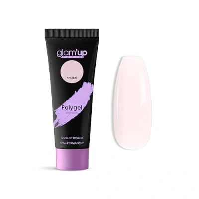 Afbeelding van Glam&#039;Up Paris Semi permanente polygel buisverlengingsgel uv nagelopbouwgel kunstdesign voor nagels eenvoudig te gebruiken lange houdbaarheid natuurlijk roze