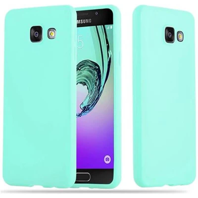 Afbeelding van Cadorabo Hoesje geschikt voor Samsung Galaxy A3 2016 in CANDY BLAUW Beschermhoes gemaakt van flexibel TPU silicone Case Cover