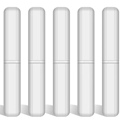 Afbeelding van stonylab 5 stuks magnetische roerstaafjes, 60 mm, PTFE coating, roerstaafset, witte mixer voor laboratoriumroerders