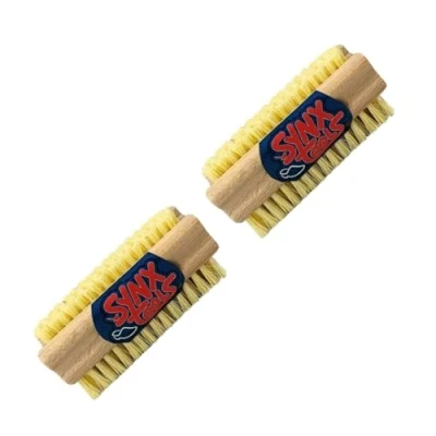Afbeelding van Synx Tools Nagelborstel hout set van 2 stuks schrobborstels nagel borstel schrobbezem nagelb