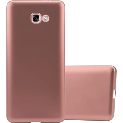 Afbeelding van Cadorabo Hoesje geschikt voor Samsung Galaxy A7 2017 in METALLIC ROSE GOUD Beschermhoes gemaakt van flexibel TPU silicone Case Cover