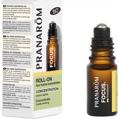 Afbeelding van Pranarôm Aromaboost Focus Concentratie Roll On met Organische Essentiële Oliën 5 ml
