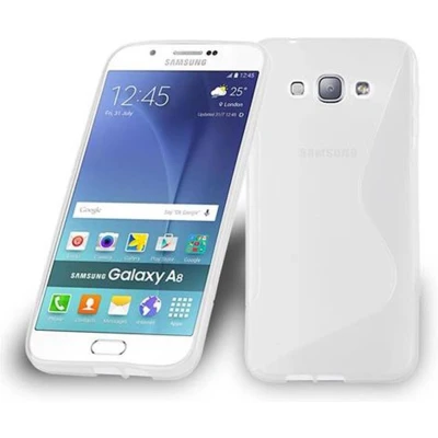 Afbeelding van Cadorabo Hoesje geschikt voor Samsung Galaxy A8 2015 in SEMI TRANSPARANT Beschermhoes gemaakt van flexibel TPU silicone Case Cover