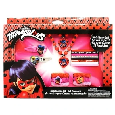 Afbeelding van Joy Toy 65979 Tales of Ladybug &amp; Cat Noir figuren personages Miraculous accessoireset 18 delig in geschenkverpakking 28x3x22 cm, meisjes