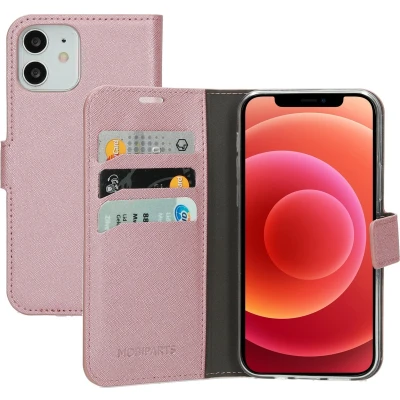 Afbeelding van Mobiparts Saffiano Wallet Case Apple iPhone 12/12 Pro Pink