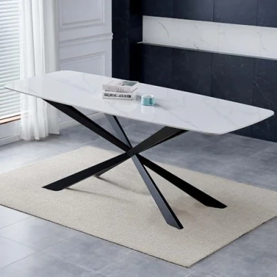 Afbeelding van Milton &amp; Oldbrook Eettafel 200 cm Leeds Keramiek Wit