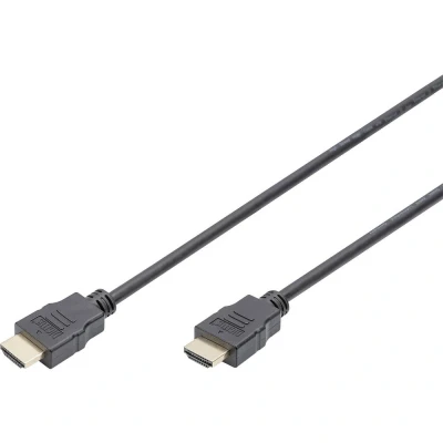 Afbeelding van Digitus AK 330114 030 S HDMI kabel Aansluitkabel A stekker, stekker 3.00 m Zwart 4K UHD, Vergulde steekcontacten