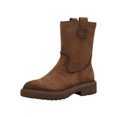Afbeelding van Tamaris Cowboy/Bikerlaarsjes, Dames, Maat: 38, Camel Schoenen