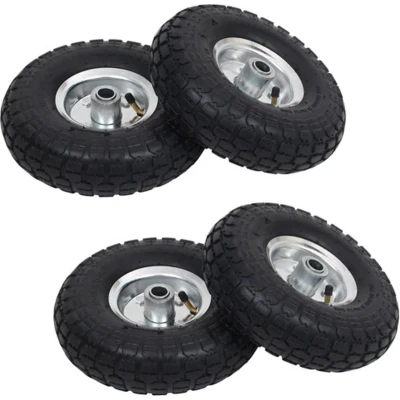 Afbeelding van Steekwagenwielen 4,10/3,50 4 (260x83) rubber st