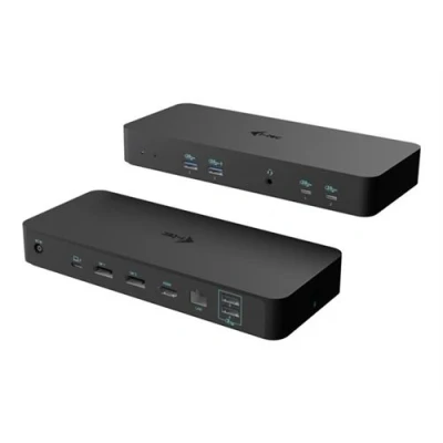 Afbeelding van i tec C31INTGTRI4KDOCPDCH laptop dock &amp; poortreplicator Bedraad USB 3.2 Gen 1 (3.1 1) Type C Zwart