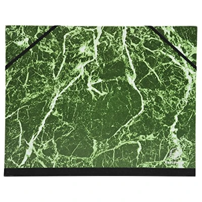 Afbeelding van Tekenkarton marmeren papier gelakt met elastieken 26 x 33 A4 Maxi