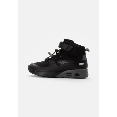 Afbeelding van Kangaroos KX Hydro Sneakers hoog voor kinderen, Maat: 31, Jet black/steel grey Imitatieleer/ textiel
