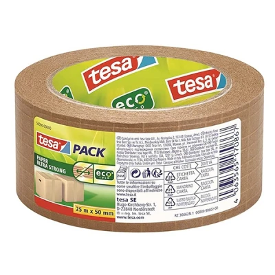 Image de Tesa Eco Ultra Strong ruban d&#039;emballage papier 50 mm x 25 m (1 rouleau) marron