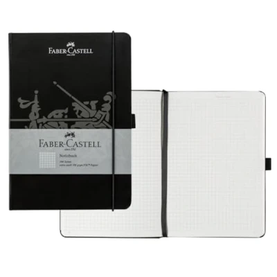 Afbeelding van Faber Castell 20502 notitieboek DIN A5, zwart, geruit, 100 g/m², 194 pagina&#039;s FSC mix, 145 x 210 mm