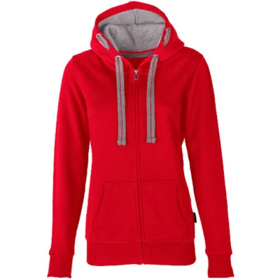 Afbeelding van Women&#039;s Hooded Jacket met ritssluiting Red XXL