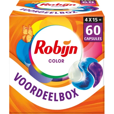 Afbeelding van 4x Robijn Wascapsules 3 in 1 Color 15 stuks