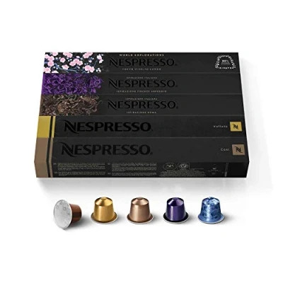 Image de 50 NESPRESSO COFFEE CAPSULES (10 x VOLLUTO, 10 ROMA, COSI, VIVALTO LUNGO, ARPEGGIO)
