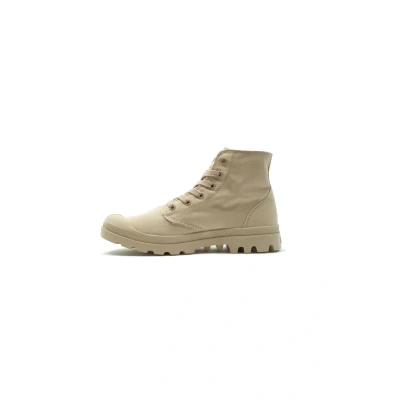 Afbeelding van Palladium Enkellaarsjes met plateauzool, Maat: 37, Desert Textiel