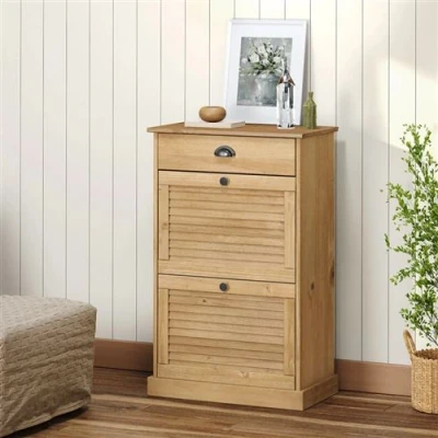 Afbeelding van Schoenenkast VIGO 60x35x96 cm massief grenenhout