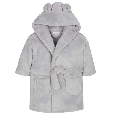 Afbeelding van undercover lingerie Badjas met capuchon en zachte fleecevoering voor baby&#039;s peuters, Grijze olifant