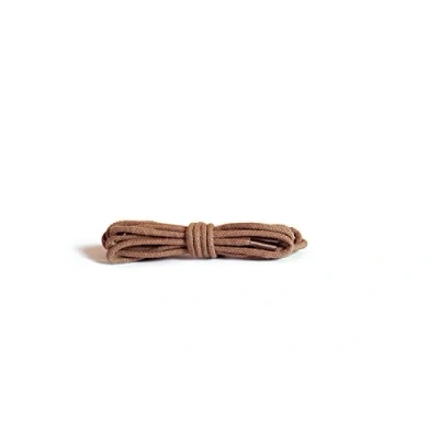Afbeelding van Kaps Ronde veters, dunne kwaliteit, 2 mm breed, 100% katoen, veters voor casual en elegante schoenen, gemaakt in Europa, 1 paar, vele kleuren lengtes, 49 Cognac