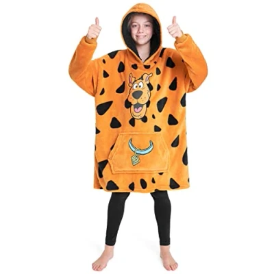 Afbeelding van Scooby Doo! Pull Plaid Enfant Sweat Oversize en Polaire, Marron, Taille unique