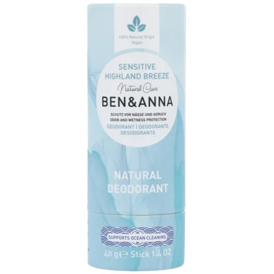 Afbeelding van Ben &amp; Anna Deodorant Stick Sensitive Highland Breeze 40GR
