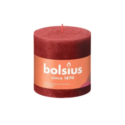 Afbeelding van Stompkaars Delicate Red 100/100 rustiek Bolsius