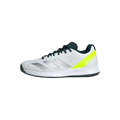 Afbeelding van adidas Performance Courtflash Speed 2 Tennisschoenen voor alle ondergronden white/silvercoloured/lucid lemon, Heren, Maat: 48 2/3 Schoenen