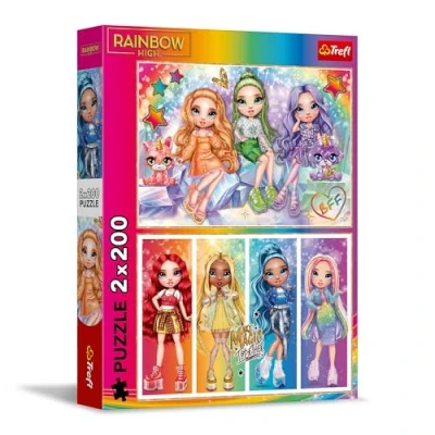 Afbeelding van Trefl Puzzle 2 x 200 Rainbow High (200 onderdelen)