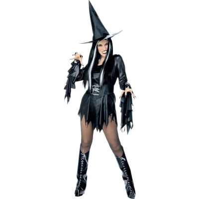 Afbeelding van Widmann Heks &amp; Spider Lady Voodoo Duistere Religie Kostuum Dark Spicy Witch Vrouw Zwart Small Halloween Verkleedkleding