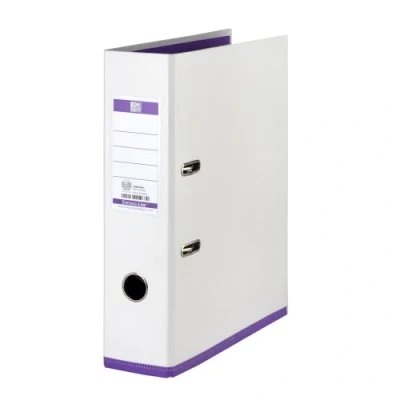 Afbeelding van OXFORD MyColour ordner, formaat A4, uit karton, rug van 8 cm, wit paars 10 stuks