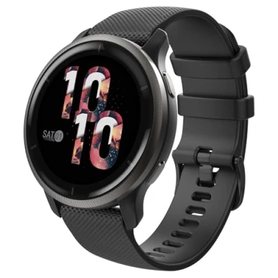 Afbeelding van MoKo Horlogebandje compatibel met Garmin Vivoactive 4S/Forerunner 255S/255S Music/Venu 2S/Vivomove 3S, 18 mm reservearmband van siliconen, zwart., klassiek