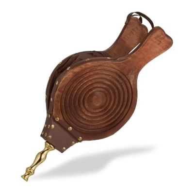 Afbeelding van Relaxdays blaasbalg mangohout voor openhaard en barbecue 47 cm lang met koordje