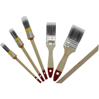 Afbeelding van Kwastenset 6 delig (Inclusief roerhoutje, Houten steel, Synthetisch)