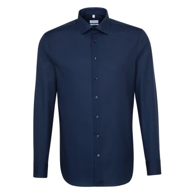 Afbeelding van Seidensticker KENT Shaped FIT Zakelijk overhemd, Heren, Maat: 46, Blue
