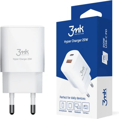 Afbeelding van 3mk Hyper Charger White Netlader 20W