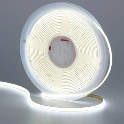 Afbeelding van GOMING COB Ledstrip, 12 V, 5 mm breed, koudwit, 6000 K, m, 400 leds/m, zelfklevend, CRI 93+, hoge helderheid, niet waterdicht, IP20, voor binnen, huis, keuken (strip