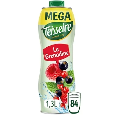 Afbeelding van Teisseire Grenadine siroop voor verfrissende dranken, cocktails, jerrycan 1,3 l