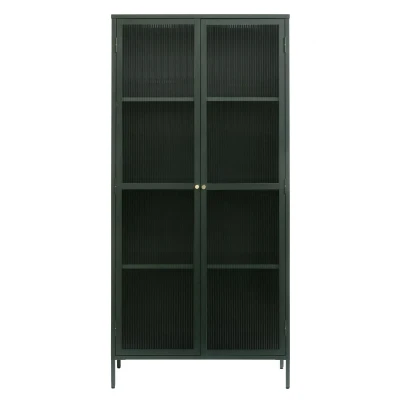 Afbeelding van Olan glazen vitrinekast 190 cm groen