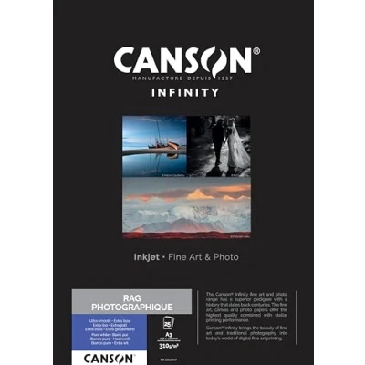 Image de Papier Photo Canson Infinity Rag Photographique A3 25 Feuilles
