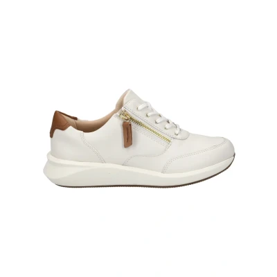 Afbeelding van Clarks Sneakers laag, Dames, Maat: 39.5, Weiß Leer