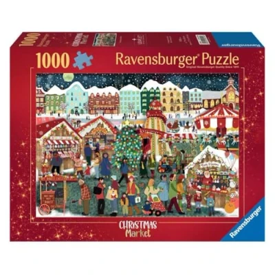 Image de Puzzle Ravensburger Le marché de Noël 1000 pièces