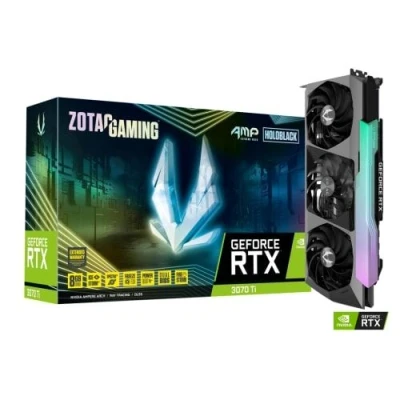 Image de Carte Graphique Zotac GeForce RTX 3070 Ti Extreme Holo LHR ZT A30710B 10P 8Go GDDR6X 1890MHz HDMI PCI Express x16 Noir