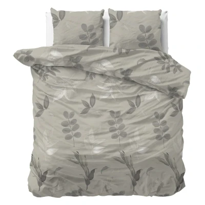 Afbeelding van Dekbedovertrek Tessa 2 persoons (200x200/220 cm) Microvezel Bloemen Zand Sleeptime Ga naar Dekbed Discounter.nl &amp; Profiteer Nu