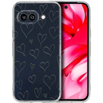 Afbeelding van imoshion hoesje Geschikt voor Google Pixel 9a Design verpakking Hearts