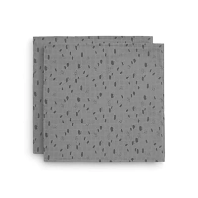 Afbeelding van Jollein Hydrofiel Multidoek Spot 115x115cm Storm Grey 2 Stuks