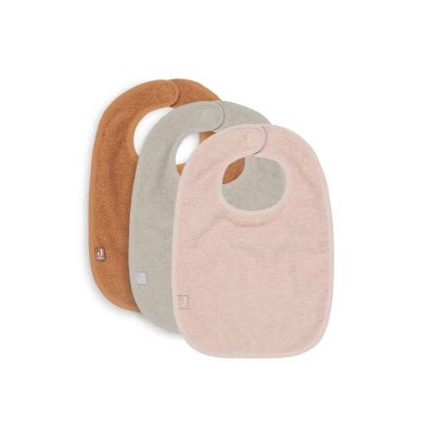 Afbeelding van Jollein Slab Badstof Pale Pink/Nougat/Caramel 3 Stuks