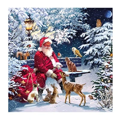 Afbeelding van Santa On Bench